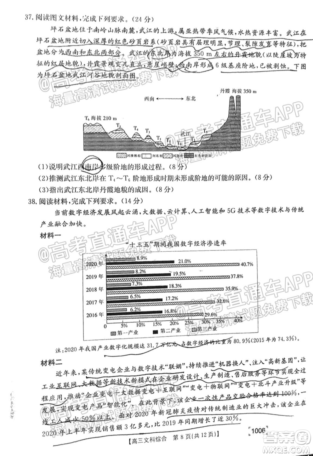 2022屆金太陽百萬聯(lián)考1006高三文科綜合試題及答案