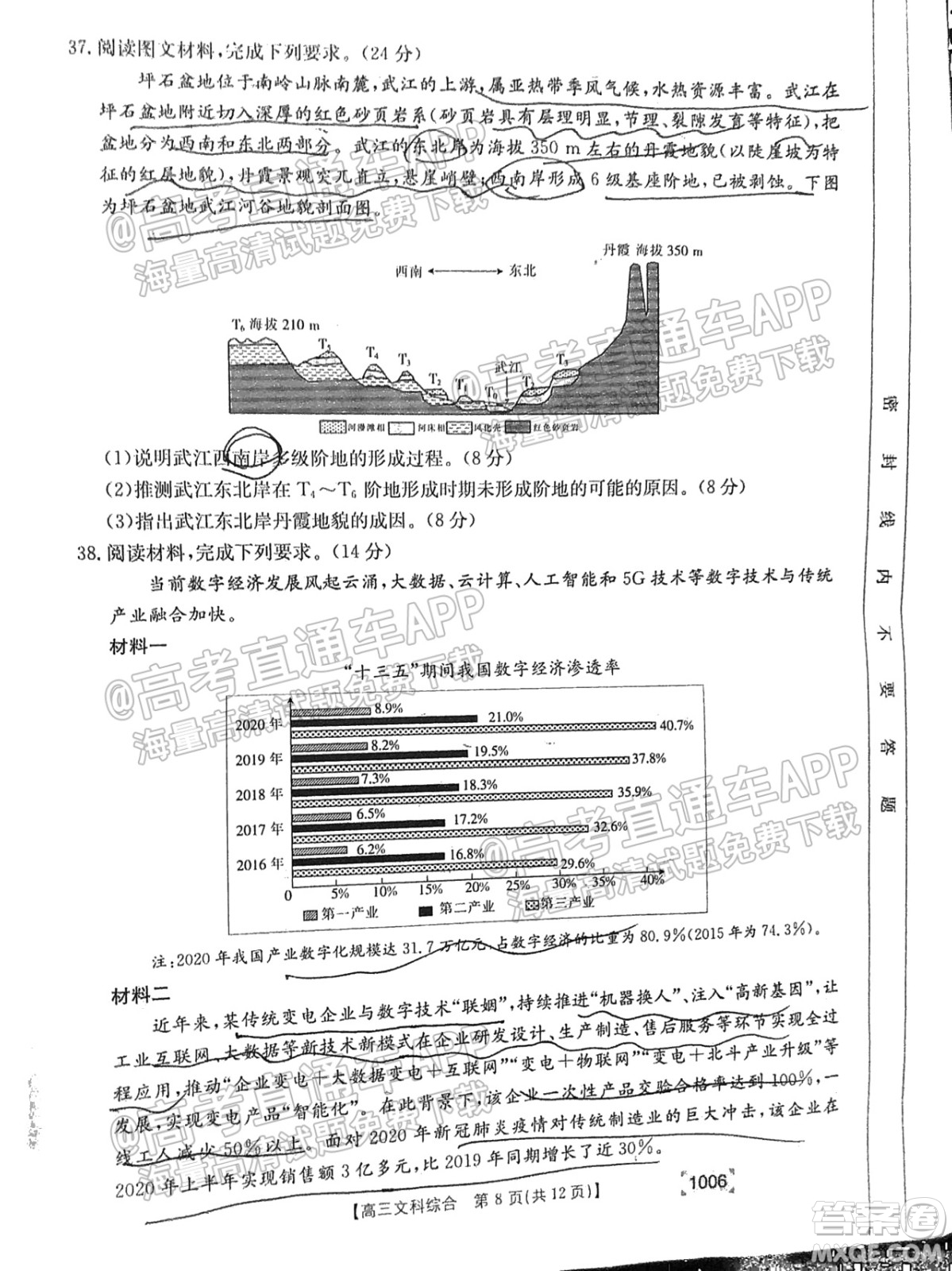 2022屆金太陽百萬聯(lián)考1006高三文科綜合試題及答案