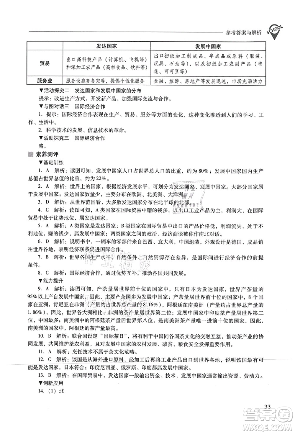 山西教育出版社2021新課程問題解決導(dǎo)學(xué)方案七年級地理上冊人教版答案