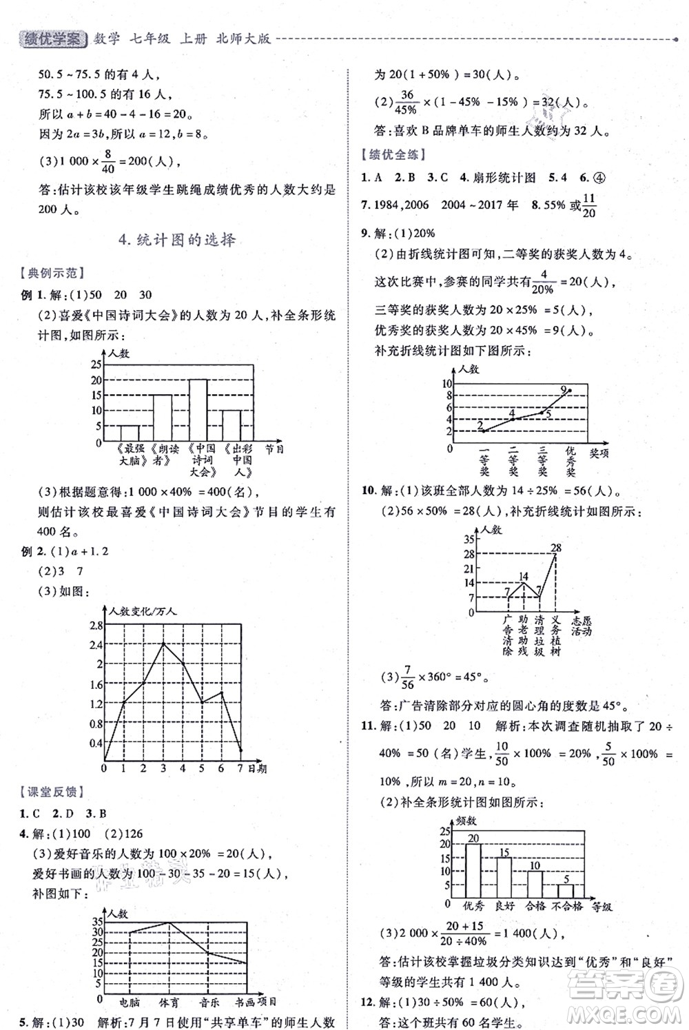 陜西師范大學(xué)出版總社有限公司2021績優(yōu)學(xué)案七年級(jí)數(shù)學(xué)上冊(cè)北師大版答案