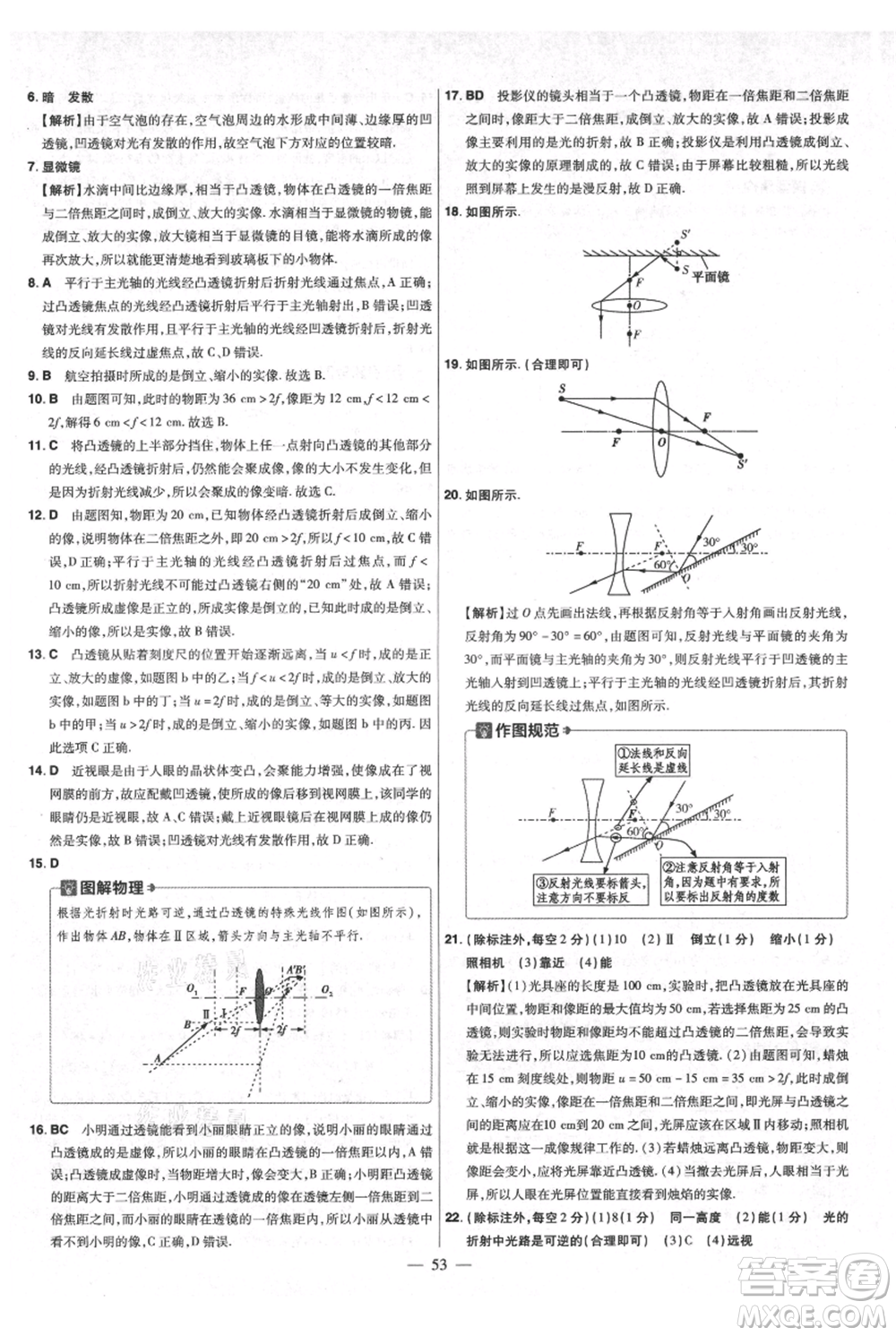 延邊教育出版社2021金考卷活頁(yè)題選初中同步單元雙測(cè)卷八年級(jí)上冊(cè)物理人教版參考答案