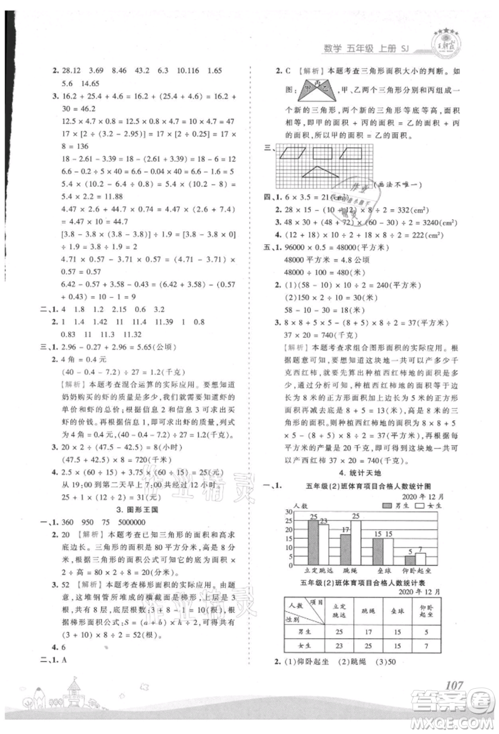 江西人民出版社2021王朝霞創(chuàng)維新課堂同步優(yōu)化訓練五年級上冊數(shù)學蘇教版參考答案