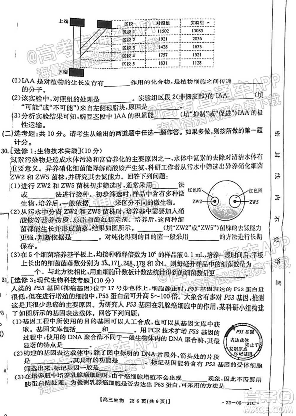 2022屆貴州金太陽(yáng)高三9月聯(lián)考生物試題及答案