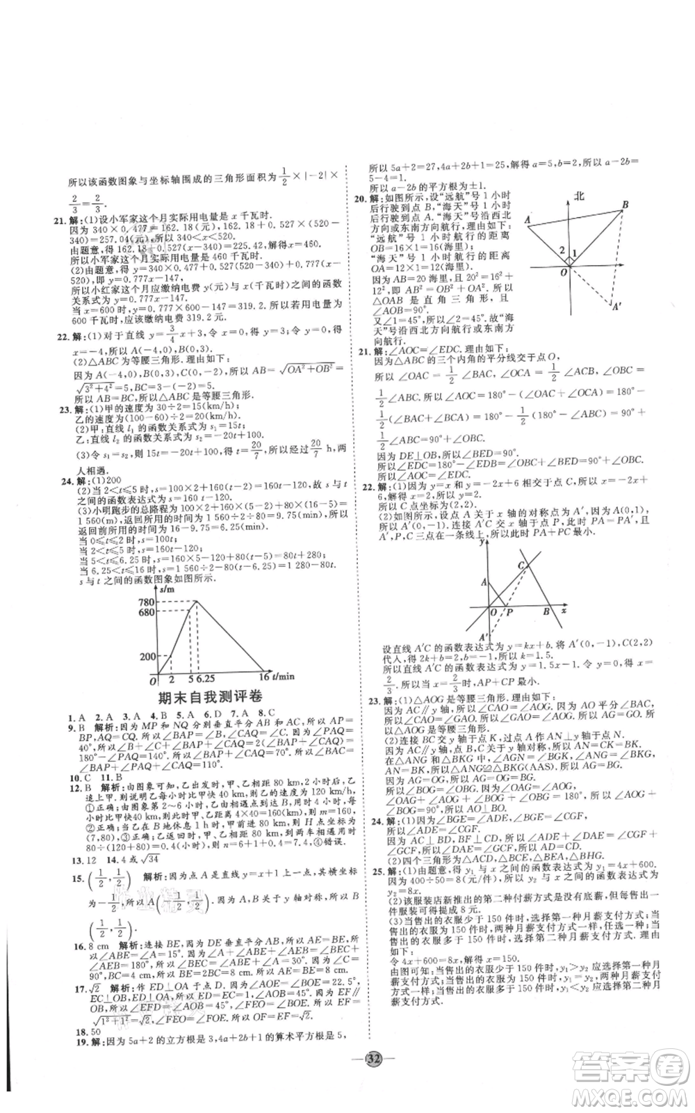 吉林教育出版社2021優(yōu)+學(xué)案課時(shí)通七年級(jí)上冊(cè)數(shù)學(xué)魯教版參考答案