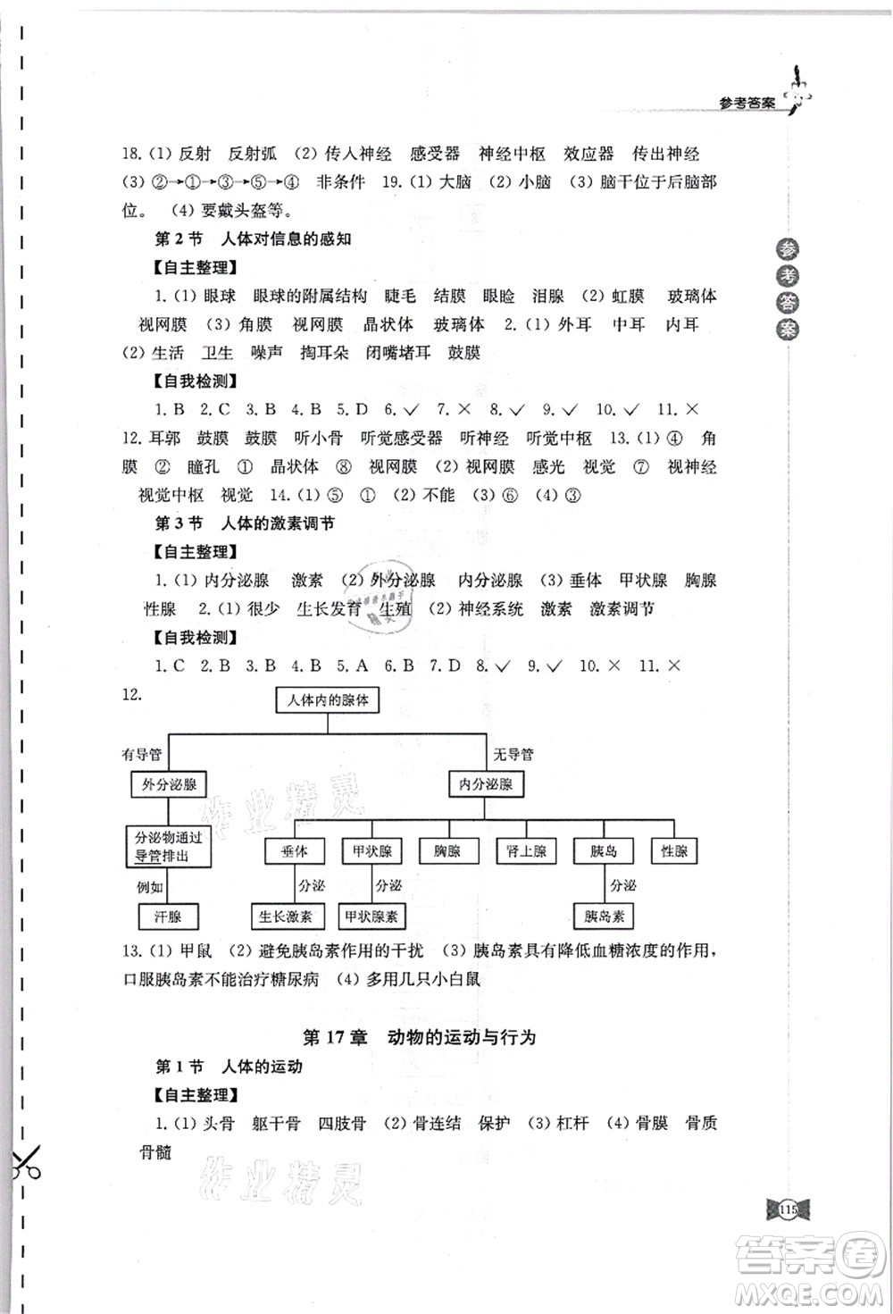 江蘇鳳凰教育出版社2021學習與評價八年級生物上冊蘇科版答案