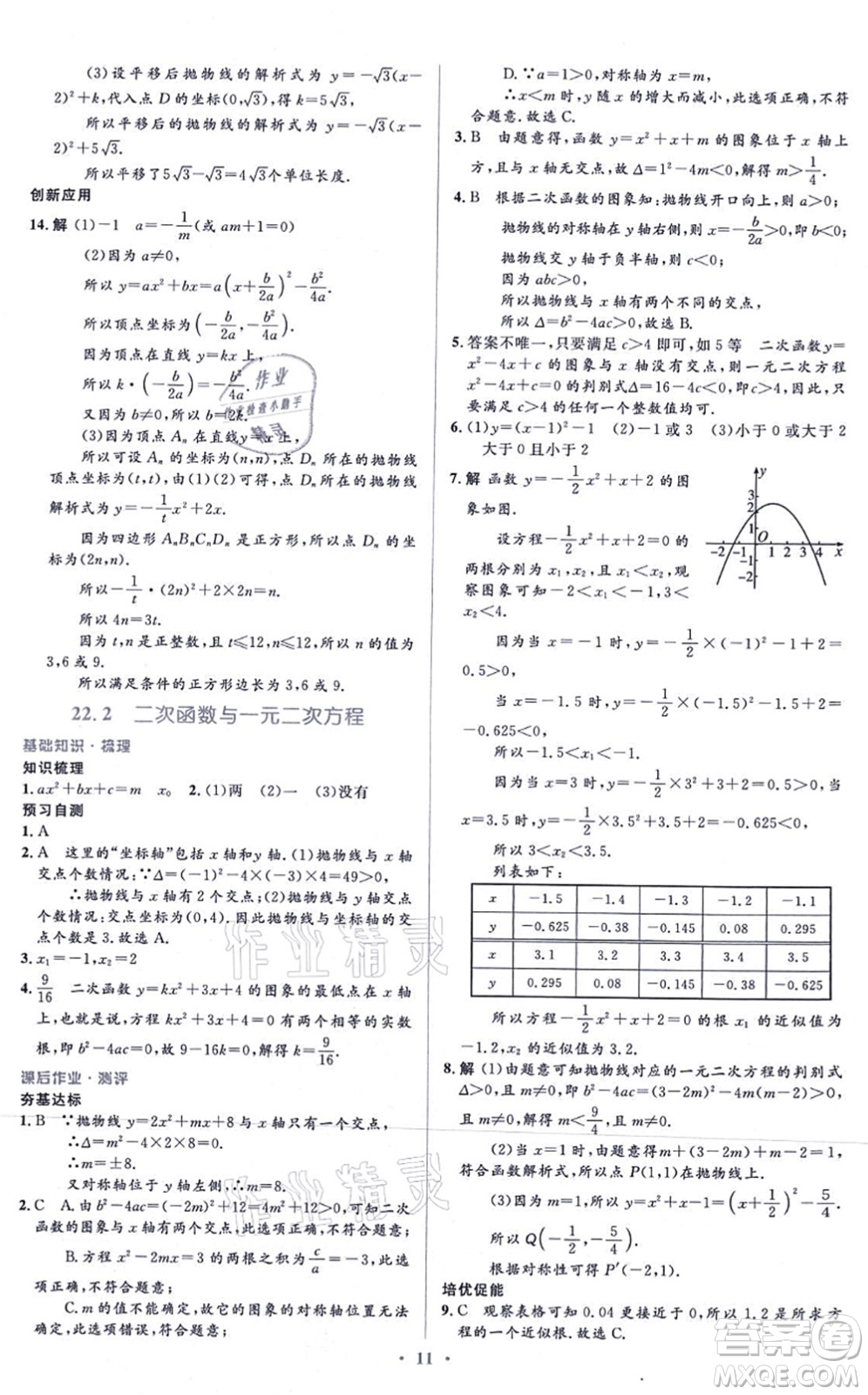 人民教育出版社2021同步解析與測(cè)評(píng)學(xué)考練九年級(jí)數(shù)學(xué)上冊(cè)人教版答案