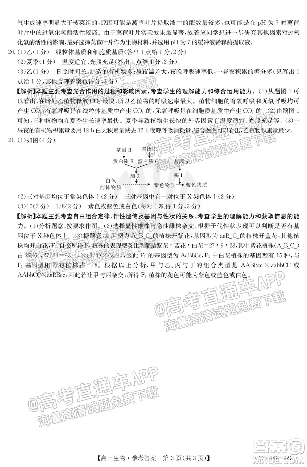 2022屆湖南金太陽高三9月聯(lián)考生物試卷及答案