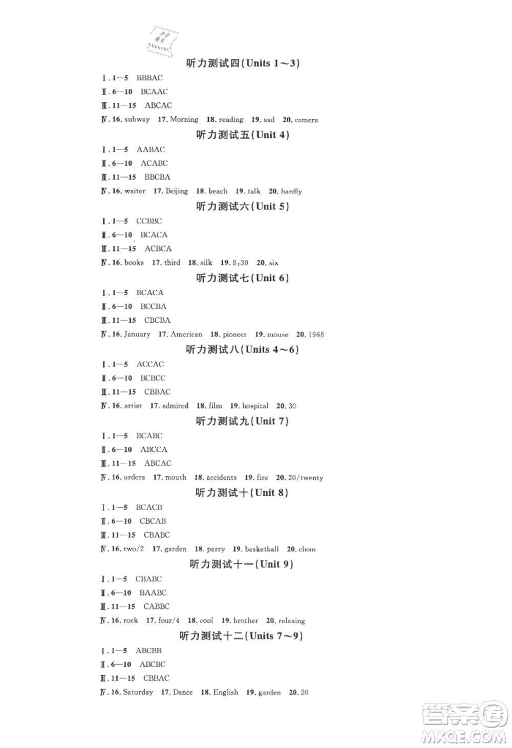 廣東經(jīng)濟(jì)出版社2021名校課堂九年級(jí)上冊(cè)英語人教版背記本山西專版參考答案