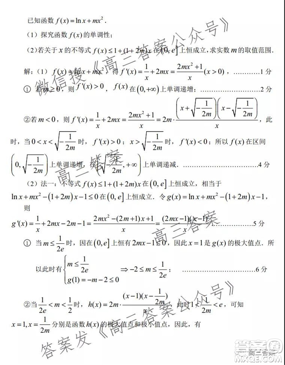 深圳實驗學校長沙一中2022屆高三年級兩校聯(lián)考數(shù)學試題及答案