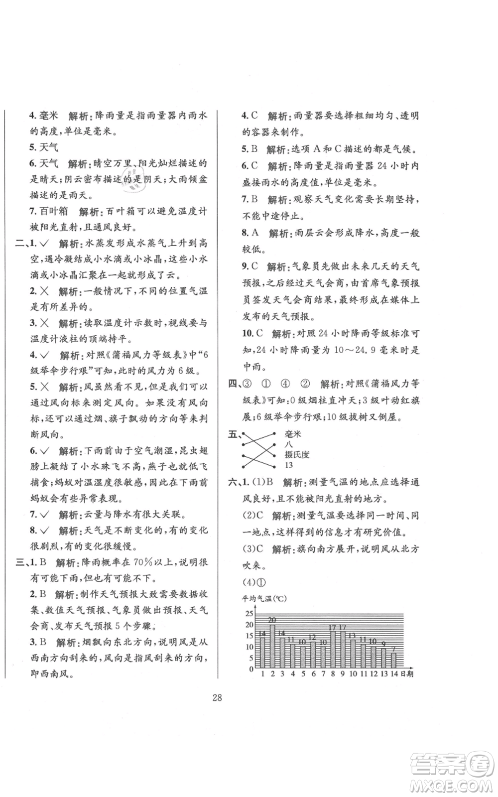 陜西人民教育出版社2021小學(xué)教材全練三年級(jí)上冊(cè)科學(xué)教育科學(xué)版參考答案