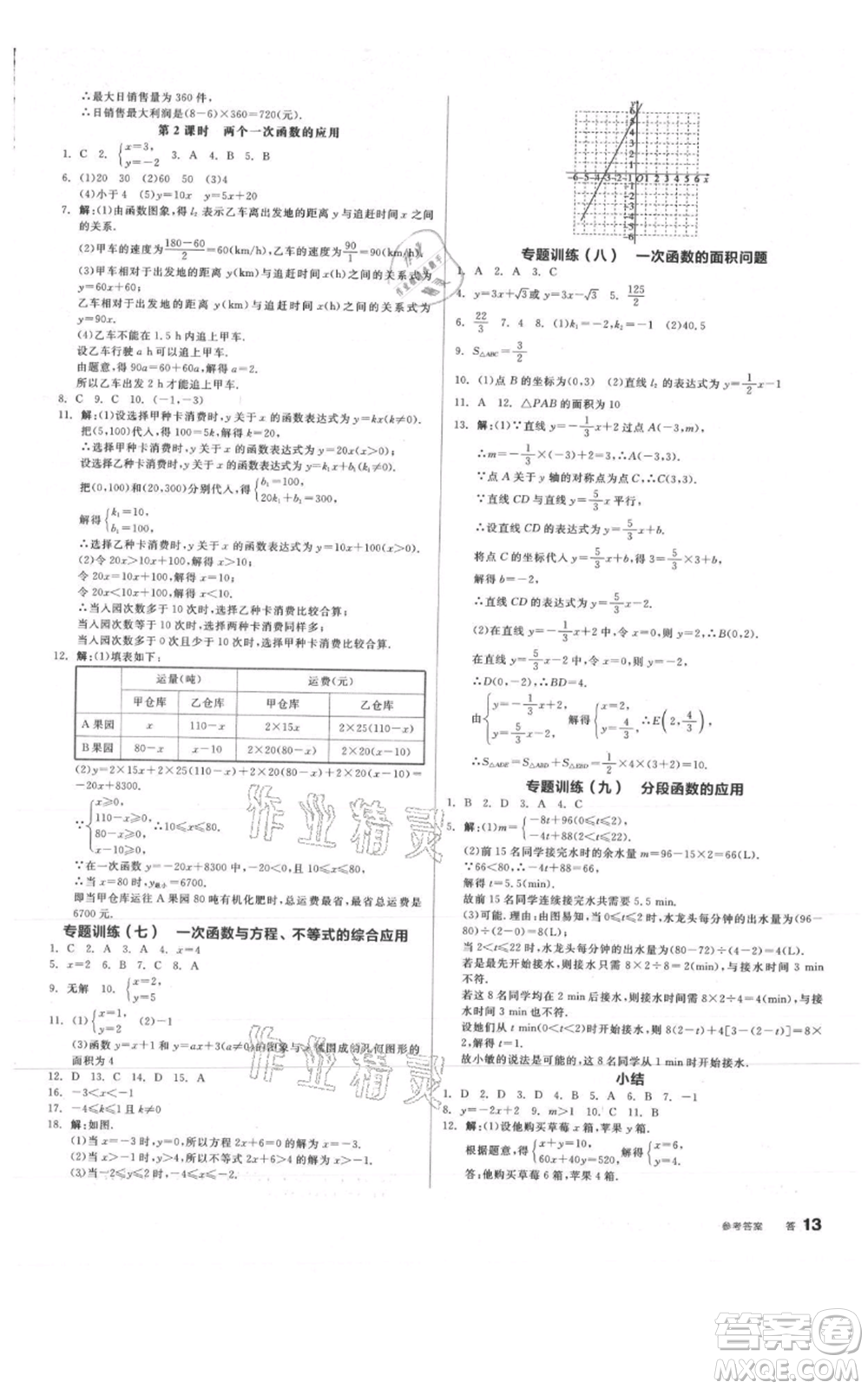 陽光出版社2021全品作業(yè)本八年級上冊數(shù)學(xué)浙教版參考答案