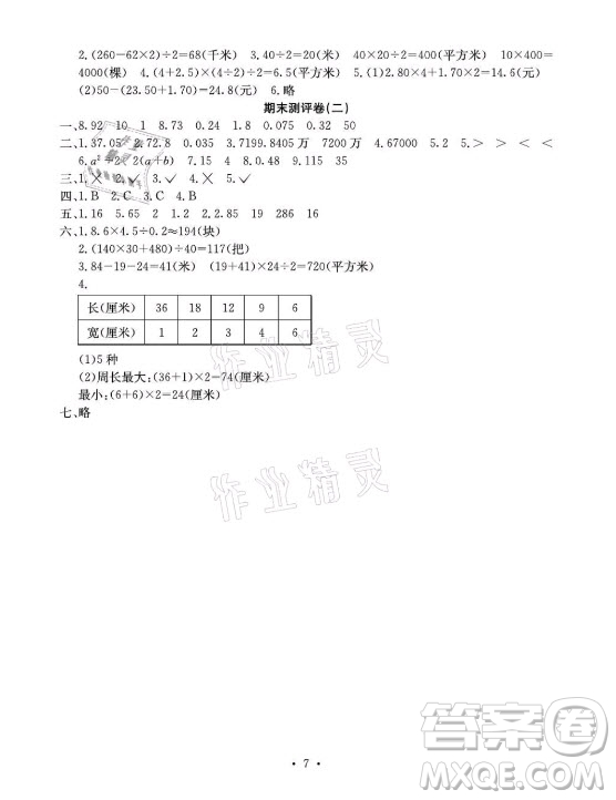 光明日報出版社2021大顯身手素質教育單元測評卷數(shù)學五年級上冊B版蘇教版答案