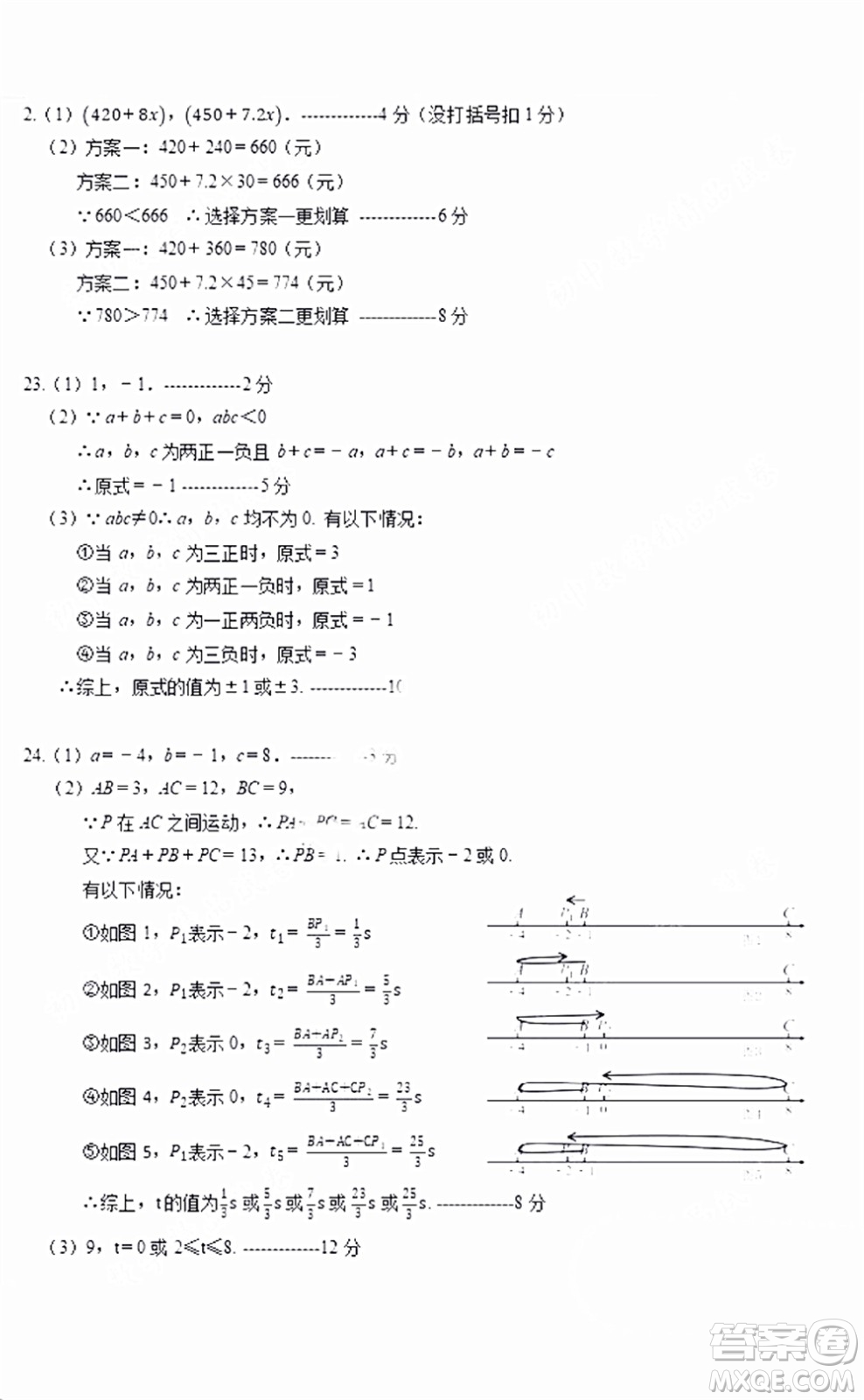 2021-2022學(xué)年度武漢洪山區(qū)七年級(jí)上期中考試數(shù)學(xué)試卷及答案