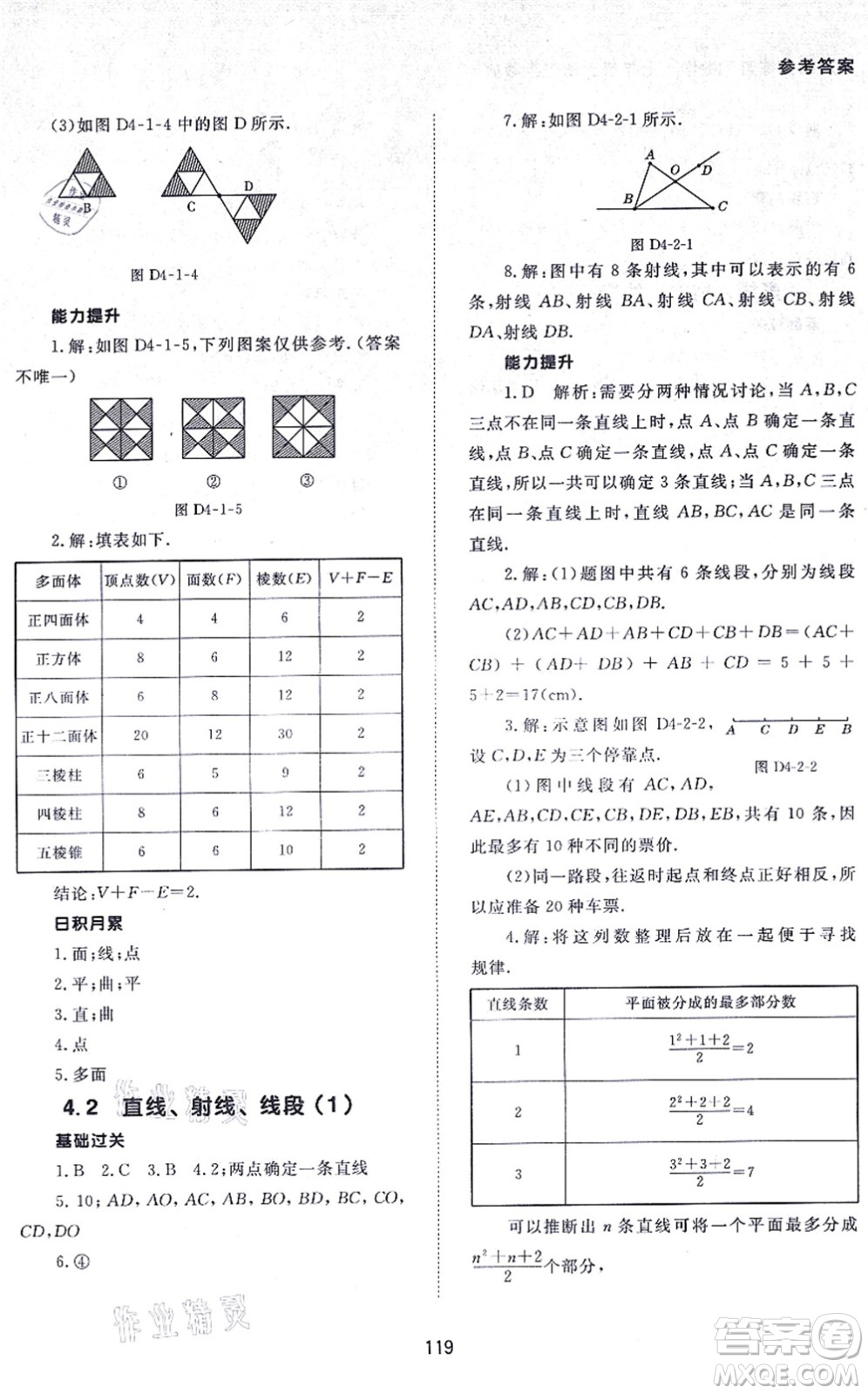 北京師范大學(xué)出版社2021數(shù)學(xué)配套綜合練習(xí)七年級上冊人教版答案