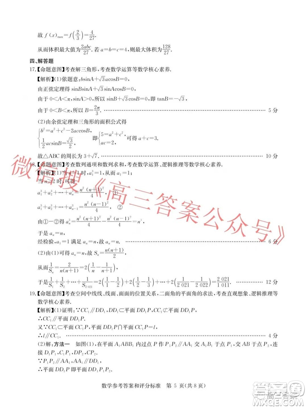 華大新高考聯(lián)盟2022屆高三11月教學(xué)質(zhì)量測評數(shù)學(xué)試題及答案