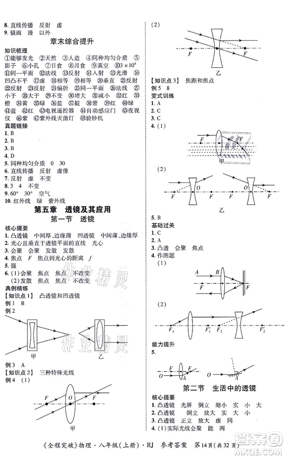 延邊大學(xué)出版社2021思而優(yōu)教育全程突破八年級物理上冊R人教版答案