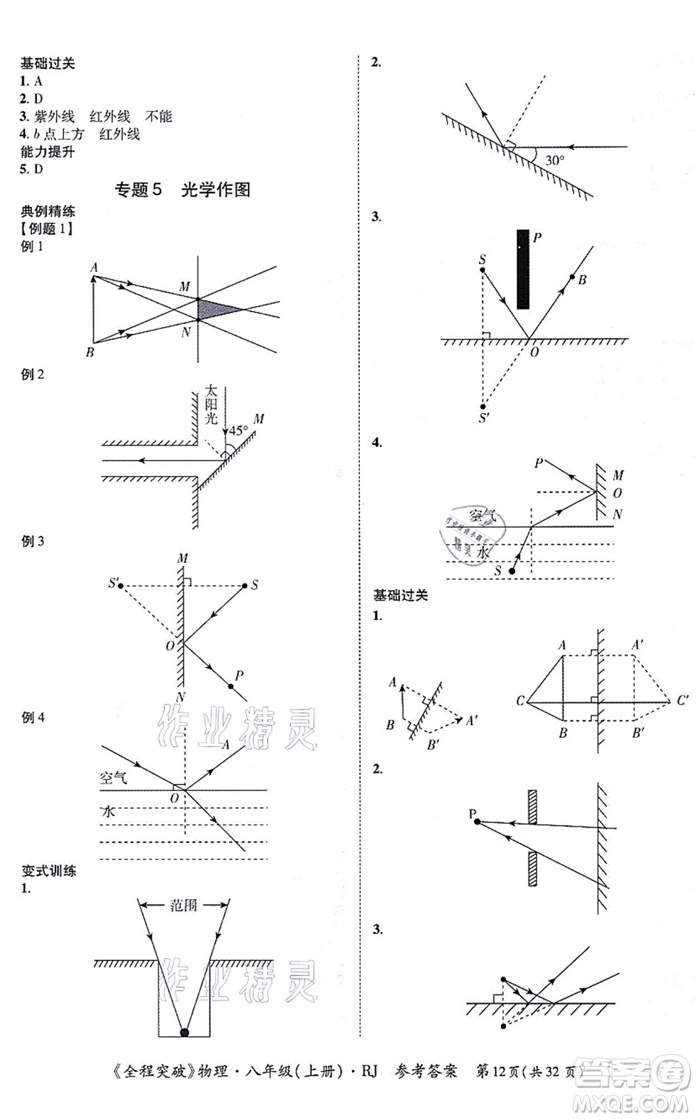 延邊大學(xué)出版社2021思而優(yōu)教育全程突破八年級物理上冊R人教版答案