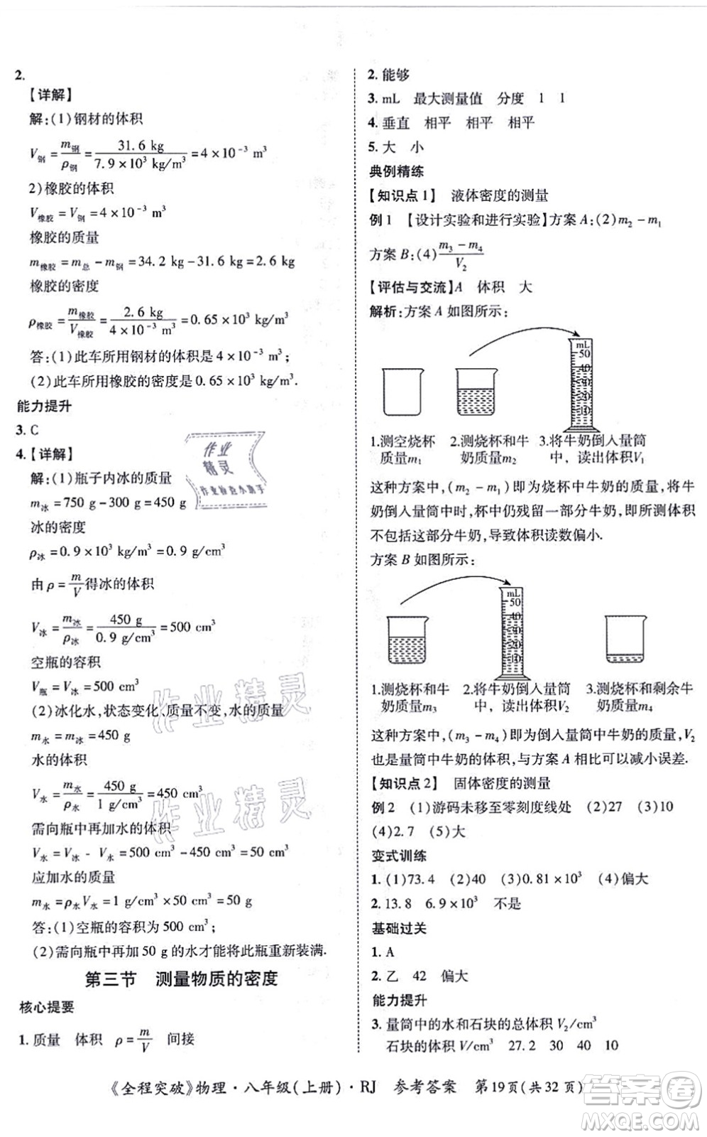 延邊大學(xué)出版社2021思而優(yōu)教育全程突破八年級物理上冊R人教版答案