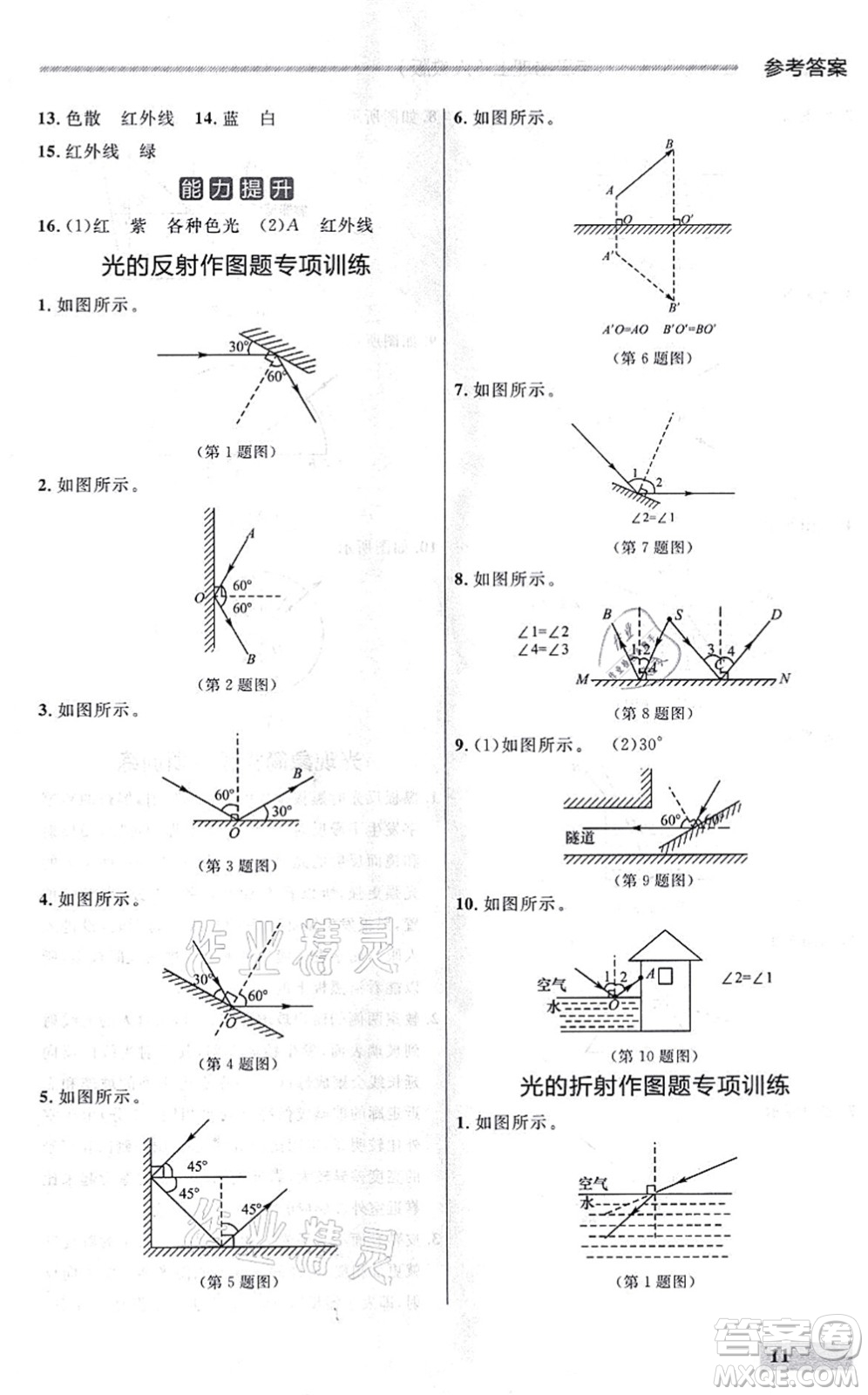 延邊大學出版社2021點石成金金牌每課通八年級物理上冊人教版大連專版答案