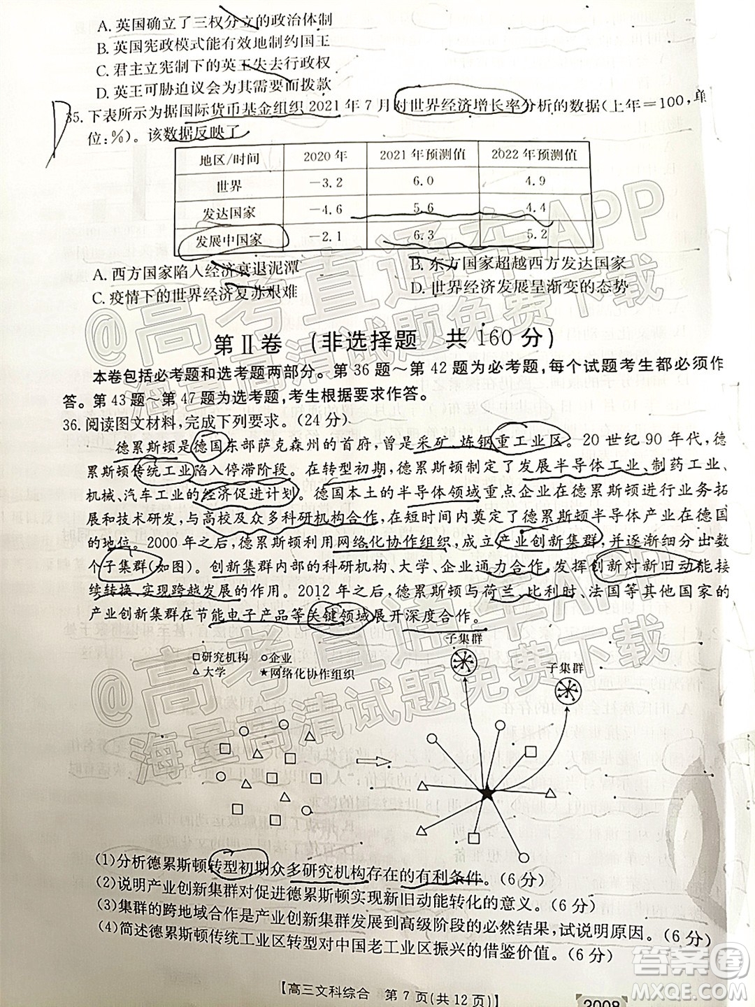 2022屆西南四省金太陽高三11月聯(lián)考文科綜合試題及答案