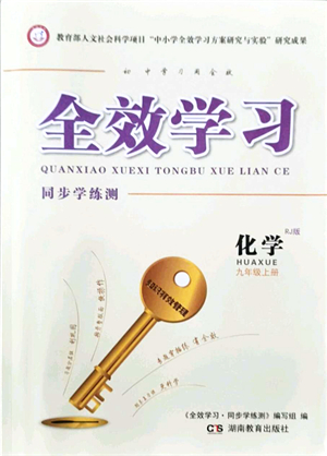 湖南教育出版社2021全效學習同步學練測九年級化學上冊RJ人教版答案