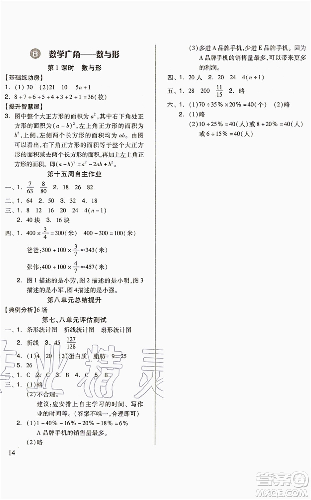 山東科學(xué)技術(shù)出版社2021新思維伴你學(xué)配單元達(dá)標(biāo)測試卷六年級數(shù)學(xué)上冊人教版答案