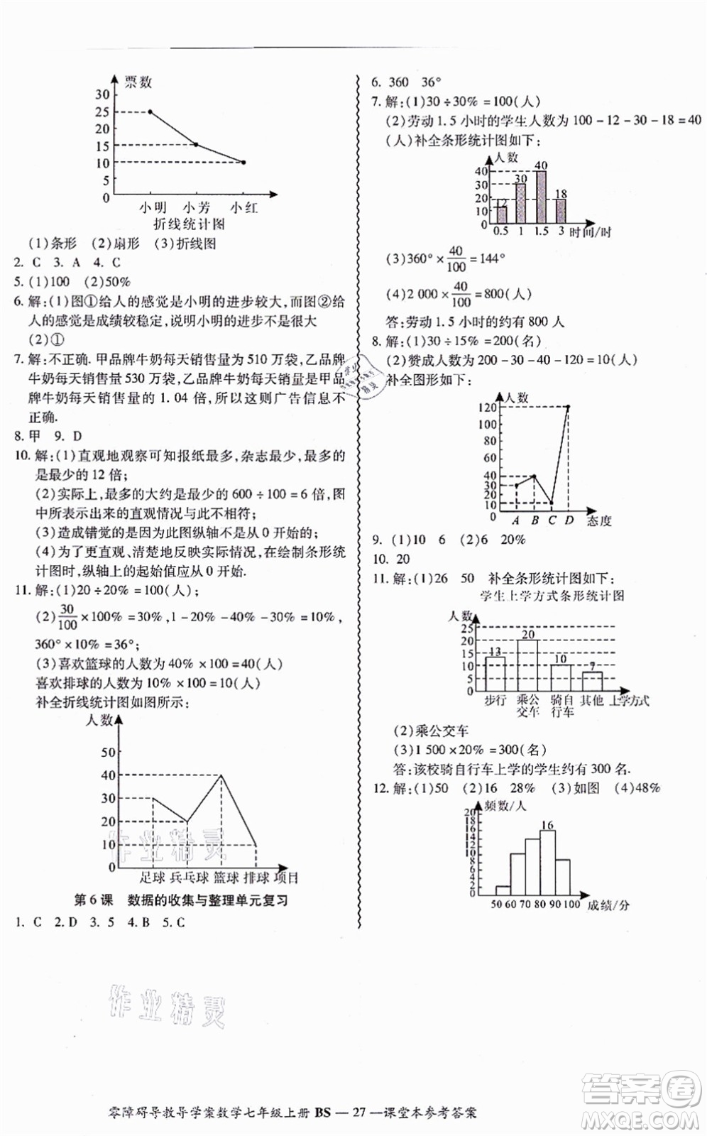 電子科技大學出版社2021零障礙導教導學案七年級數(shù)學上冊BSSX北師版答案