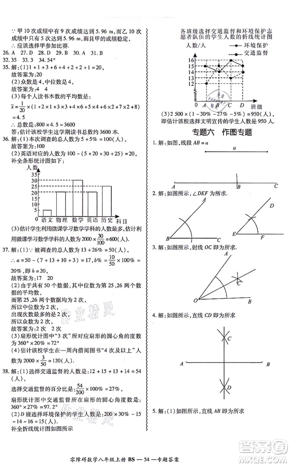 電子科技大學(xué)出版社2021零障礙導(dǎo)教導(dǎo)學(xué)案八年級(jí)數(shù)學(xué)上冊(cè)BSSX北師版答案