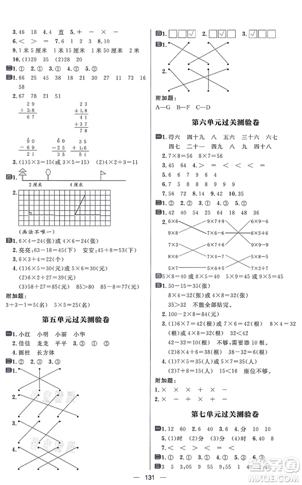 南方出版社2021練出好成績(jī)二年級(jí)數(shù)學(xué)上冊(cè)RJ人教版答案