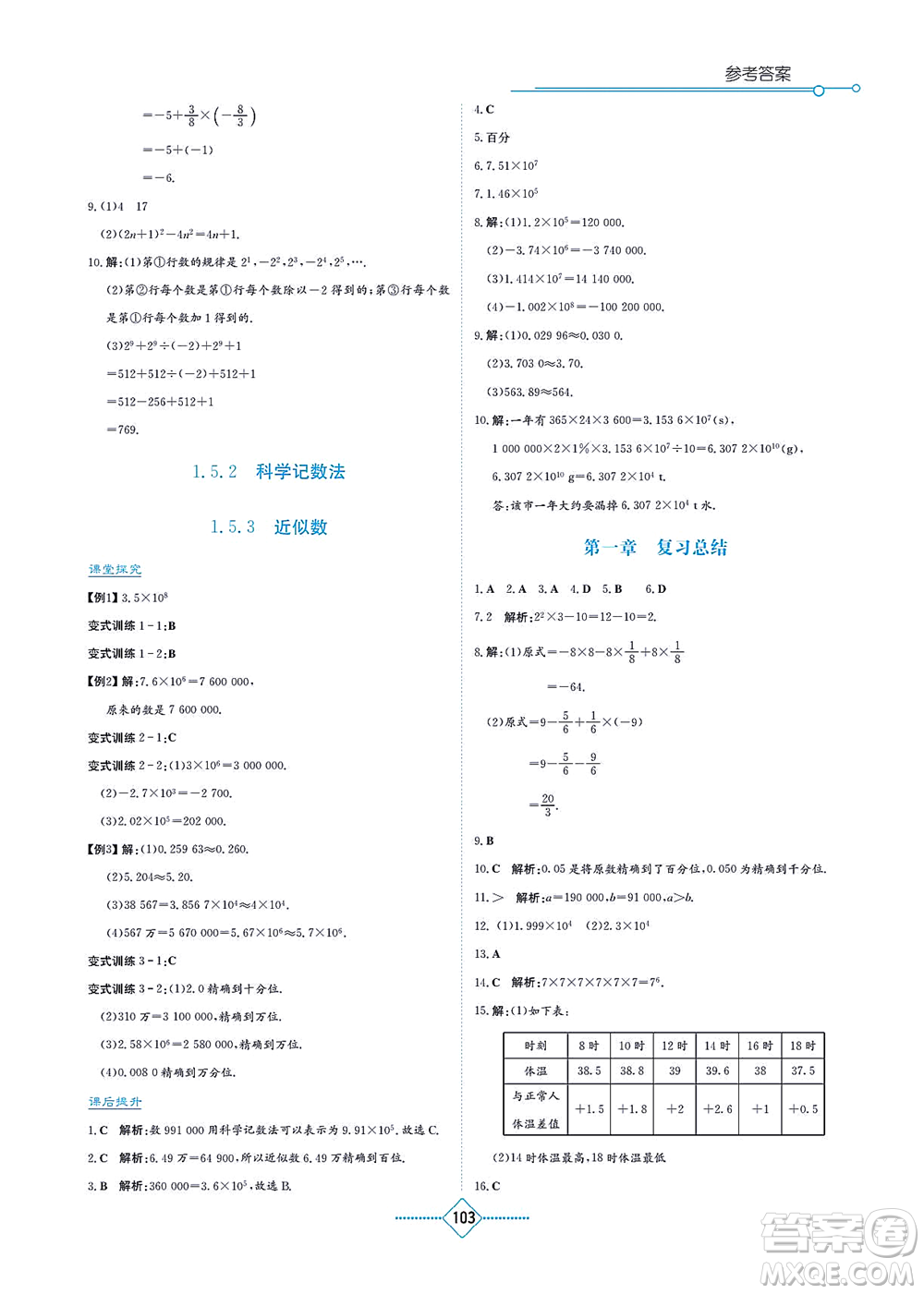 湖南教育出版社2021學(xué)法大視野七年級數(shù)學(xué)上冊人教版答案