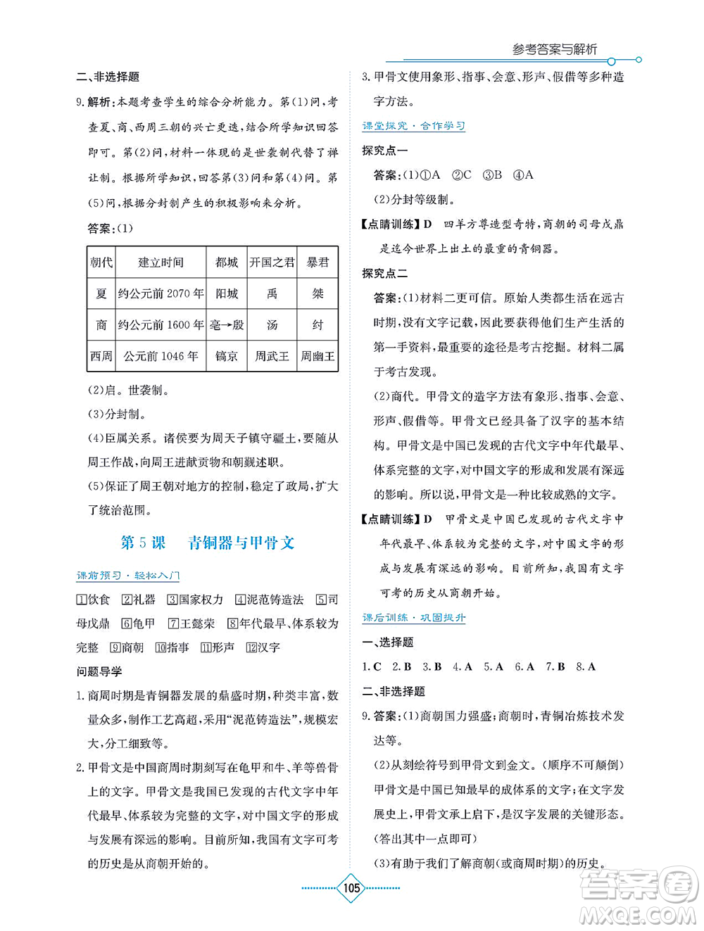 湖南教育出版社2021學(xué)法大視野七年級(jí)歷史上冊(cè)人教版答案