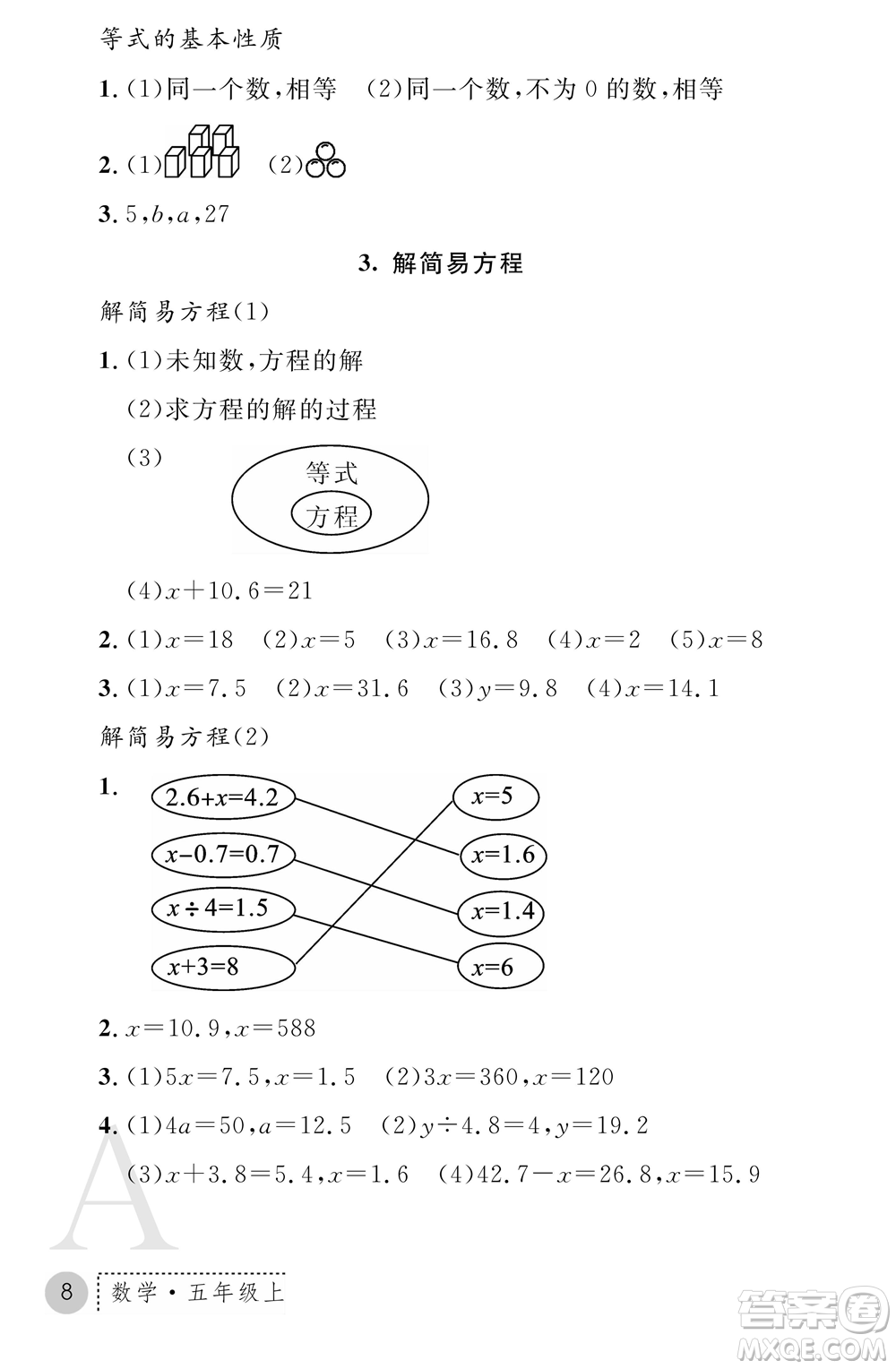 陜西師范大學(xué)出版總社2021課堂練習(xí)冊五年級數(shù)學(xué)上冊A人教版答案