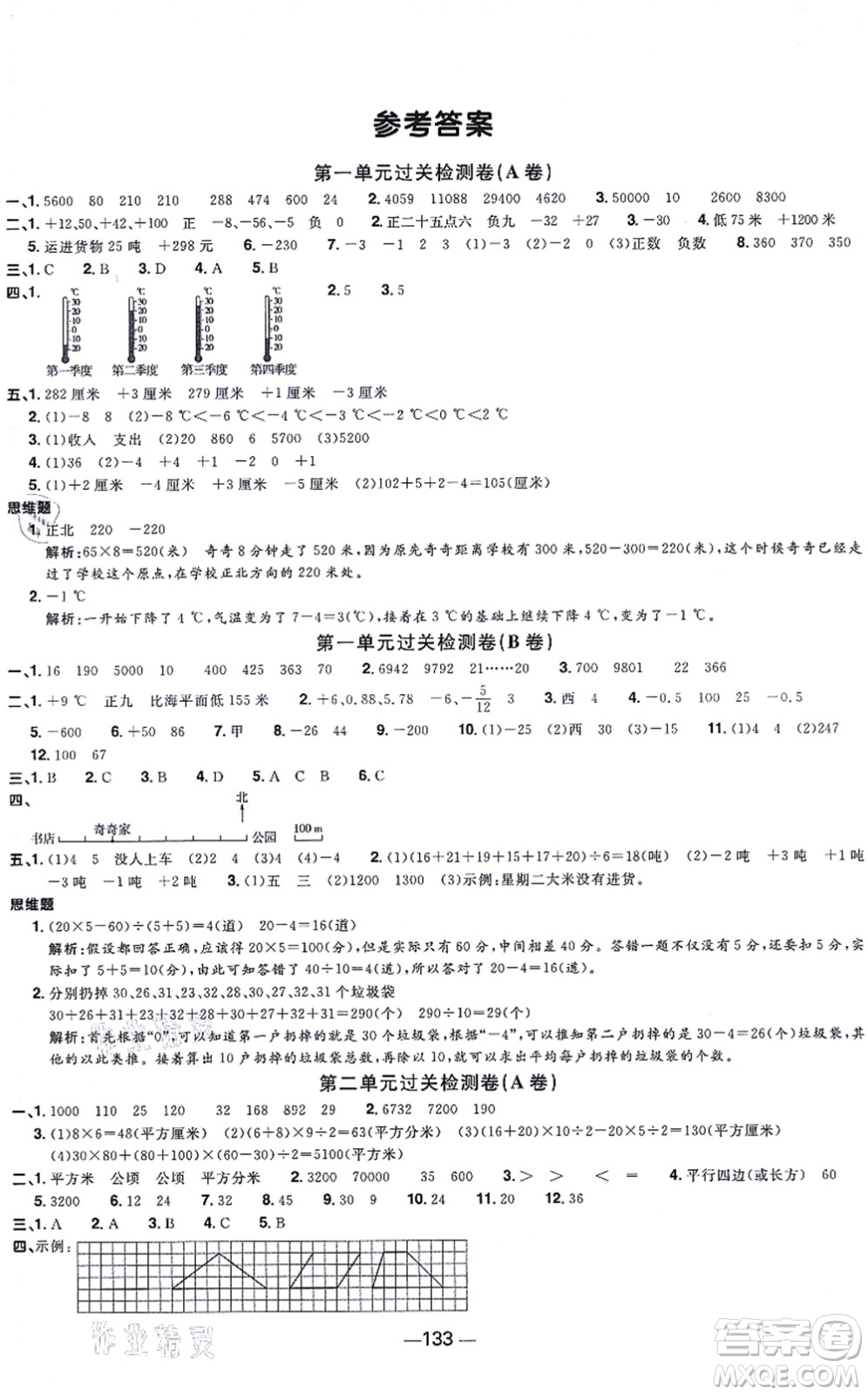 江西教育出版社2021陽光同學一線名師全優(yōu)好卷五年級數學上冊SJ蘇教版答案