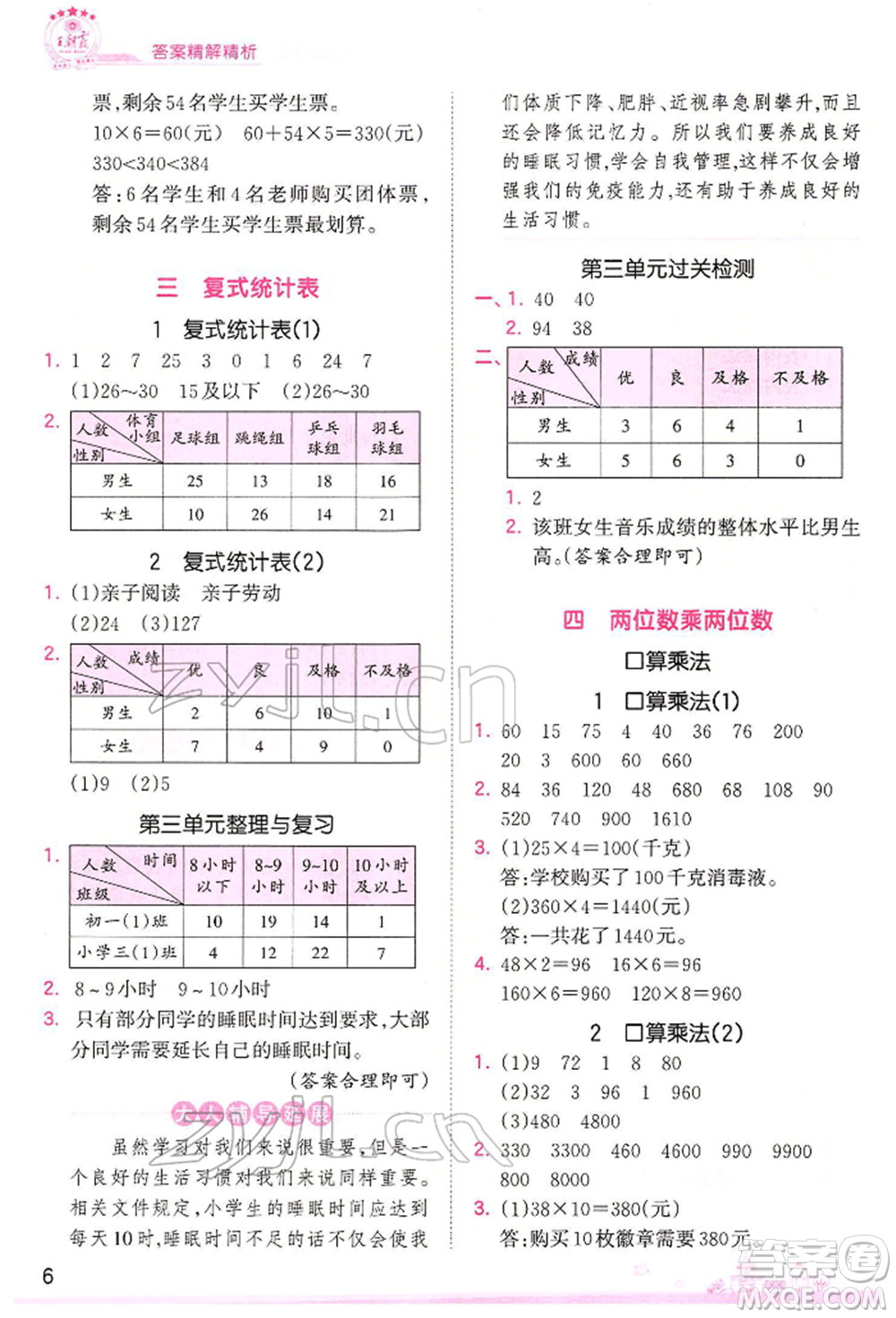 江西人民出版社2022王朝霞創(chuàng)維新課堂同步優(yōu)化訓(xùn)練三年級下冊數(shù)學(xué)人教版參考答案