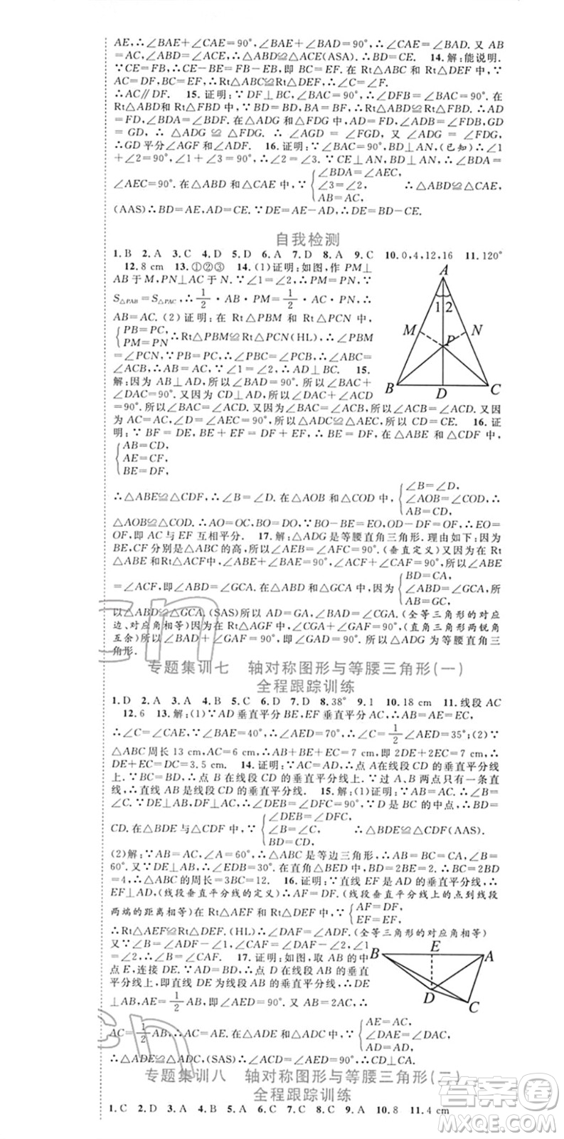 合肥工業(yè)大學(xué)出版社2022寒假總動員八年級數(shù)學(xué)HK滬科版答案