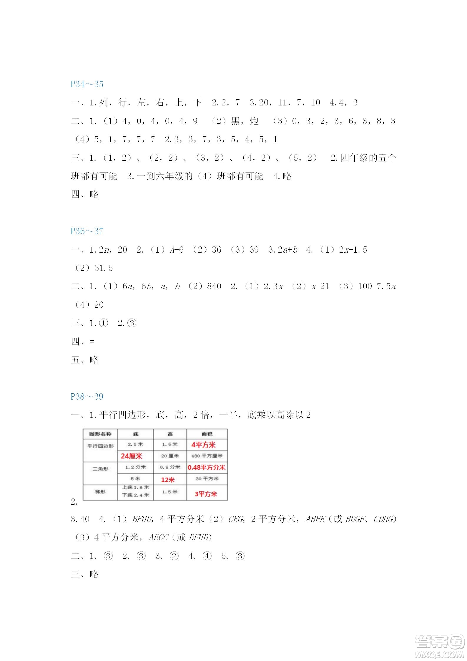 福建教育出版社2022寒假新啟航五年級(jí)合訂本人教版答案