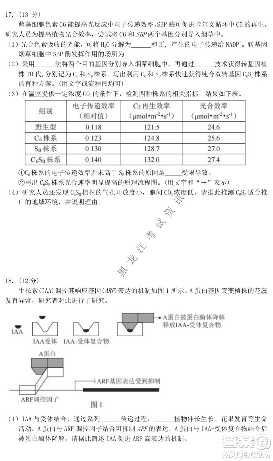 北京市西城區(qū)2021-2022學年第一學期期末試卷高三生物試題及答案