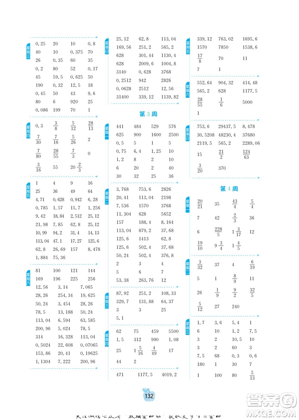 江蘇人民出版社2022小學(xué)數(shù)學(xué)計(jì)算高手六年級(jí)下冊(cè)RMJY人教版答案