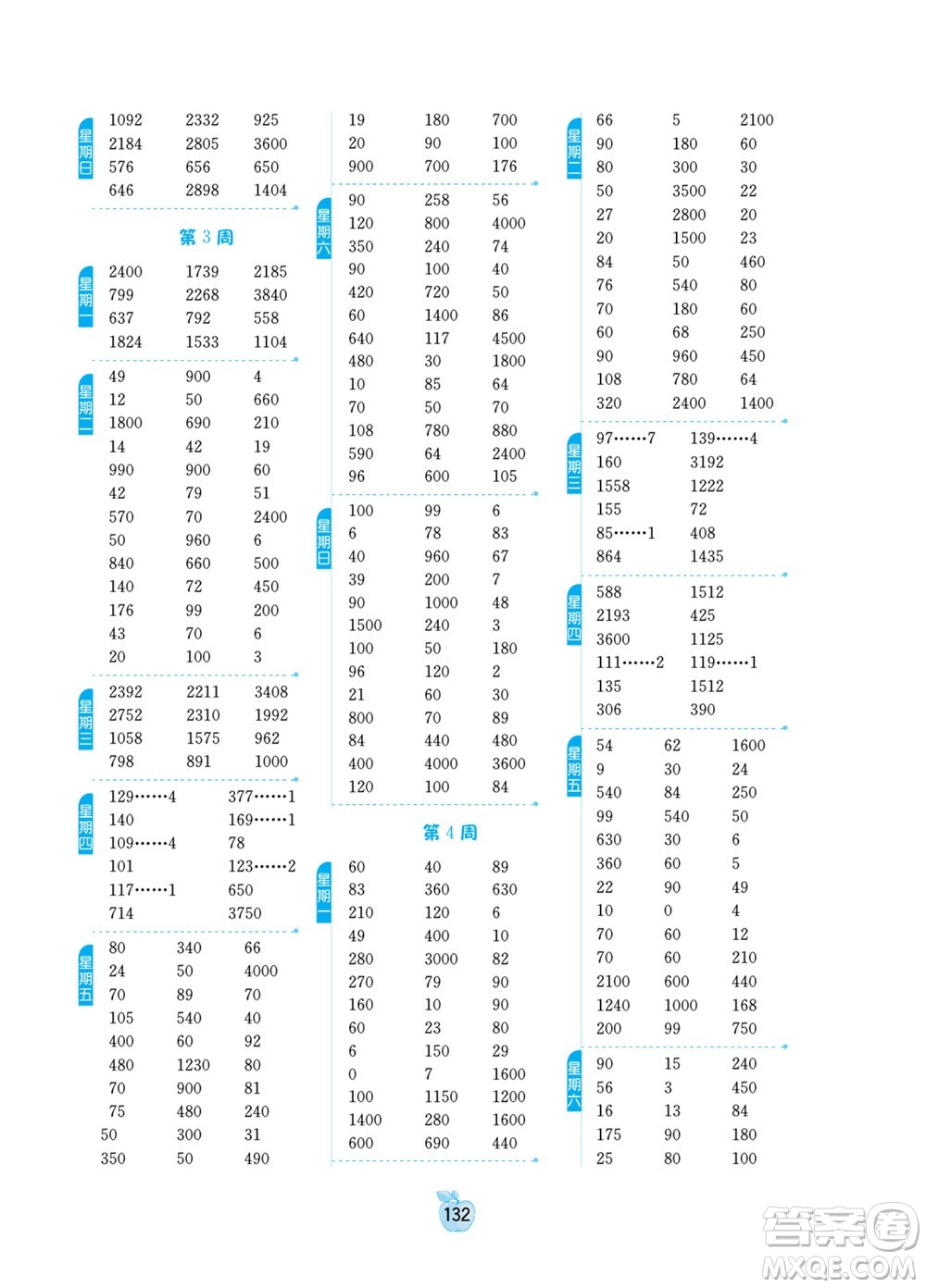 江蘇人民出版社2022小學(xué)數(shù)學(xué)計(jì)算高手三年級(jí)下冊(cè)JSJY蘇教版答案