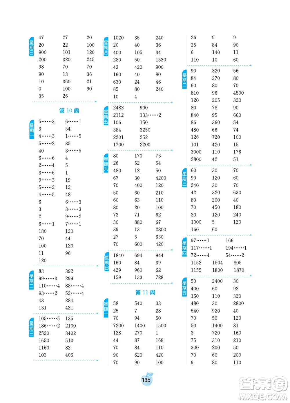 江蘇人民出版社2022小學(xué)數(shù)學(xué)計(jì)算高手三年級(jí)下冊(cè)JSJY蘇教版答案