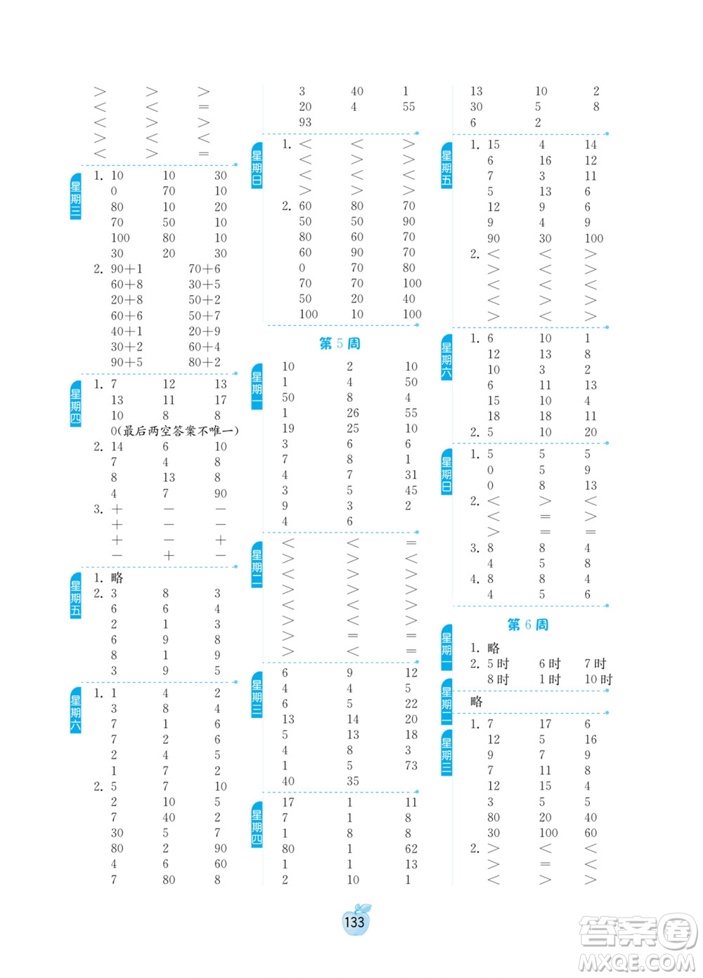 吉林教育出版社2022小學(xué)數(shù)學(xué)計(jì)算高手一年級(jí)下冊(cè)新課標(biāo)上海版答案