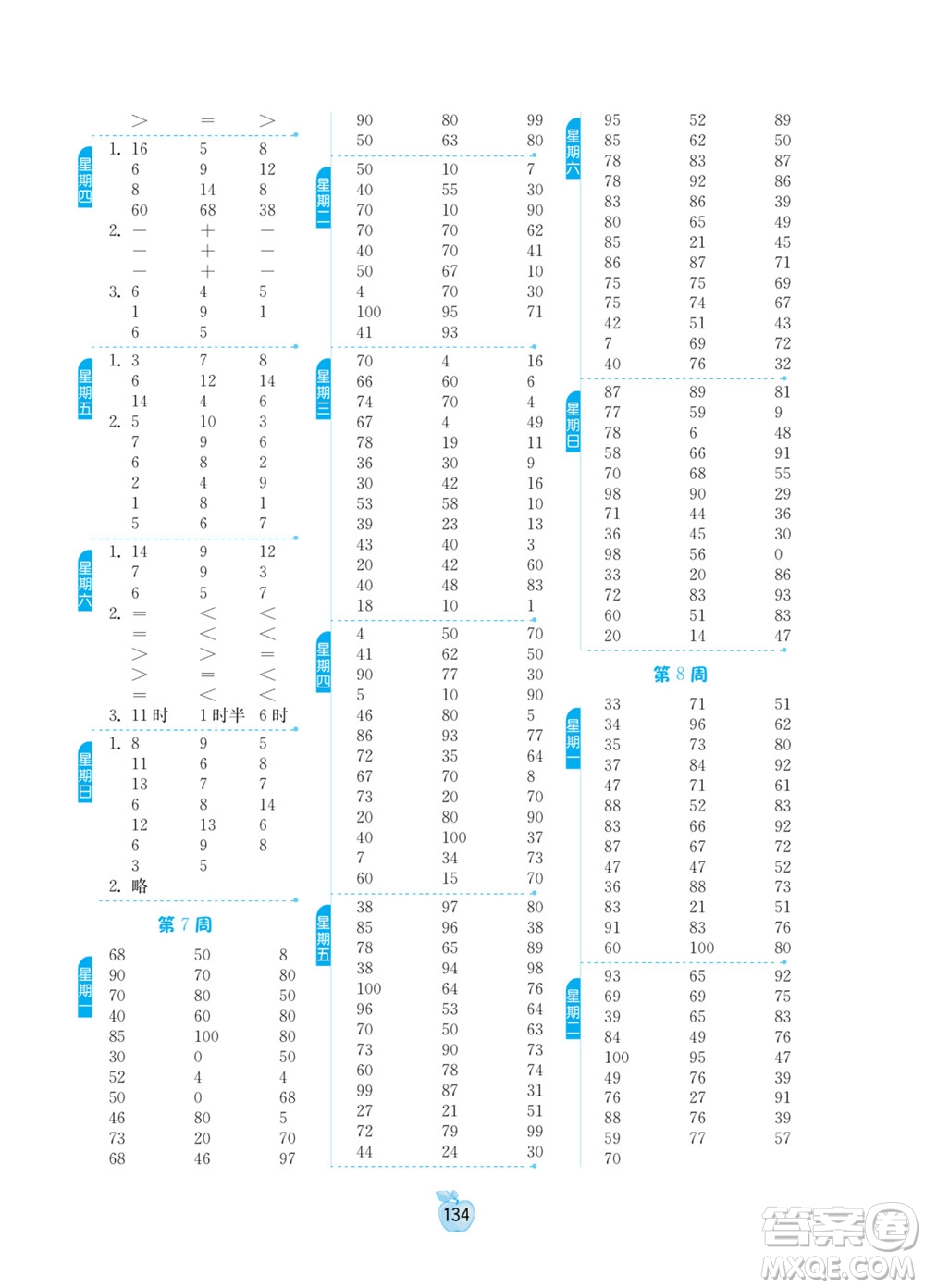 吉林教育出版社2022小學(xué)數(shù)學(xué)計(jì)算高手一年級(jí)下冊(cè)新課標(biāo)上海版答案