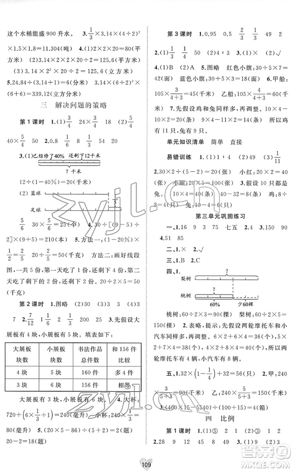 廣西教育出版社2022新課程學(xué)習(xí)與測評同步學(xué)習(xí)六年級數(shù)學(xué)下冊蘇教版答案