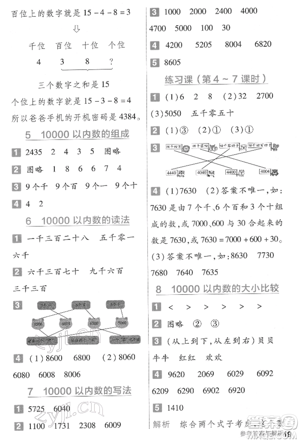 南京師范大學(xué)出版社2022一遍過二年級(jí)數(shù)學(xué)下冊人教版參考答案