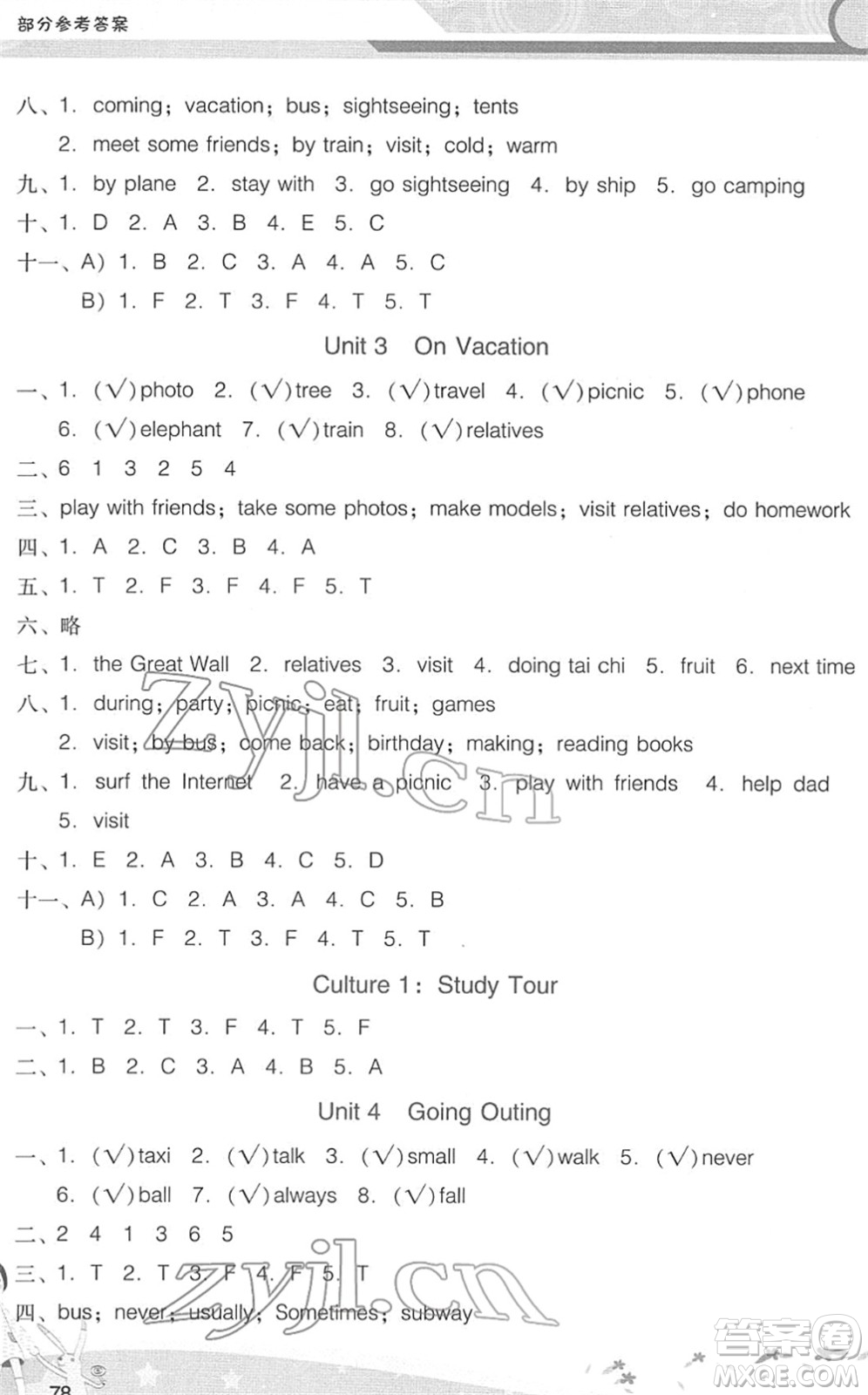 廣西師范大學(xué)出版社2022新課程學(xué)習(xí)輔導(dǎo)五年級(jí)英語(yǔ)下冊(cè)廣東人民版中山專(zhuān)版答案