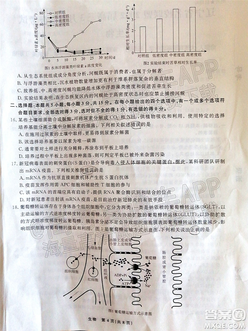 遼寧省名校聯(lián)盟2022屆高三3月份聯(lián)合考試生物試題及答案