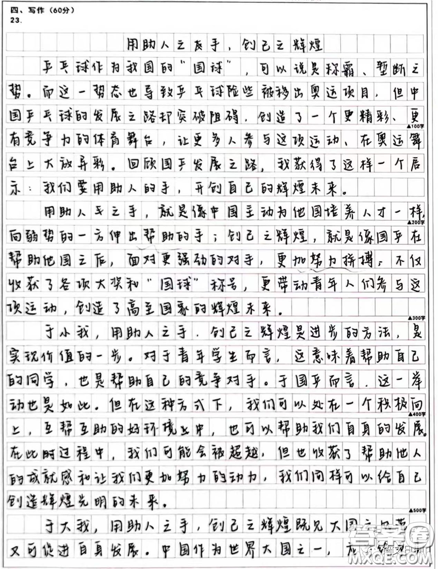 中國乒乓球的發(fā)展之道材料作文600字 關(guān)于中國乒乓球的發(fā)展之道的材料作文600字