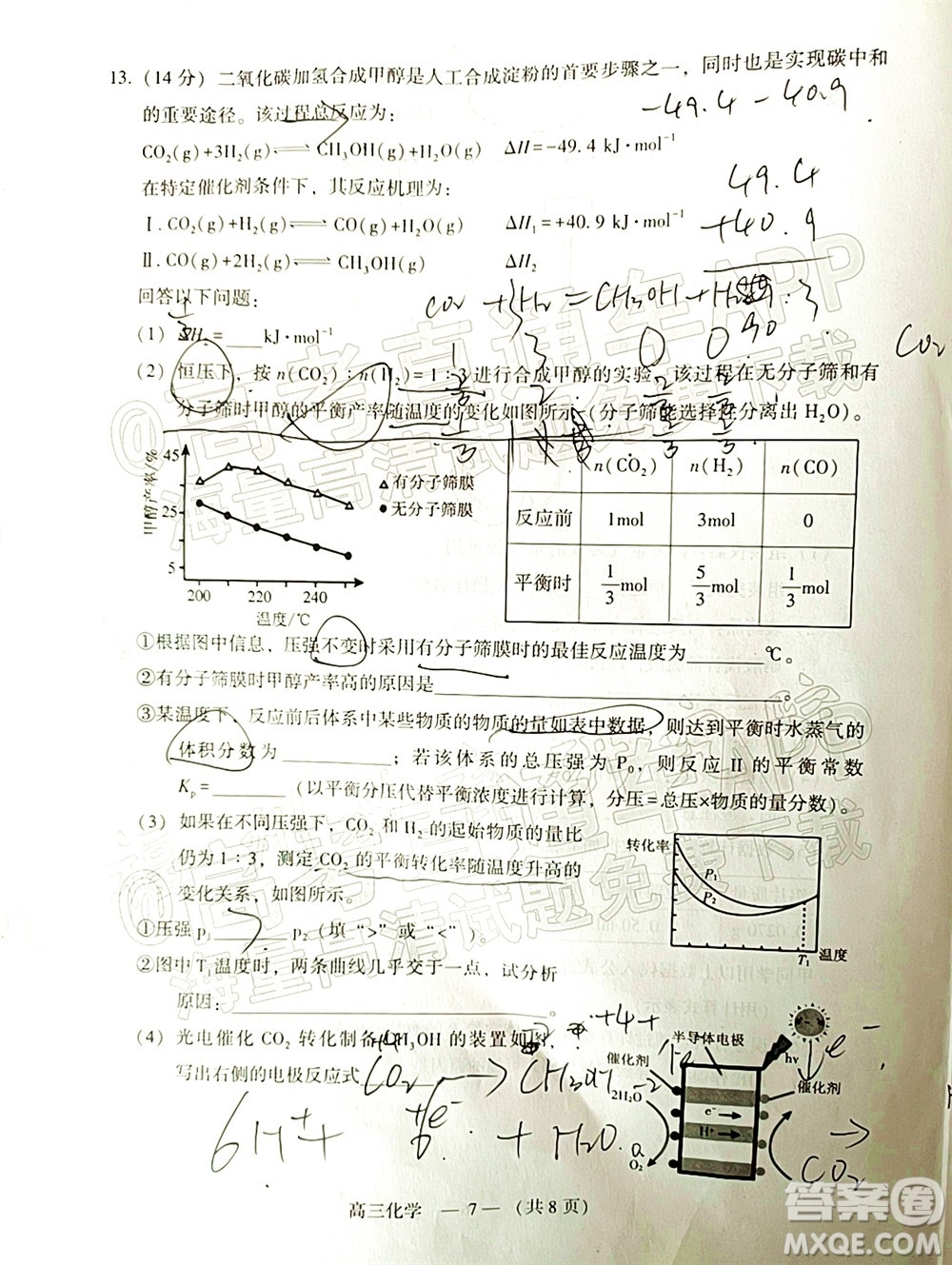 2022年3月福州市高中畢業(yè)班質(zhì)量檢測化學(xué)試題及答案