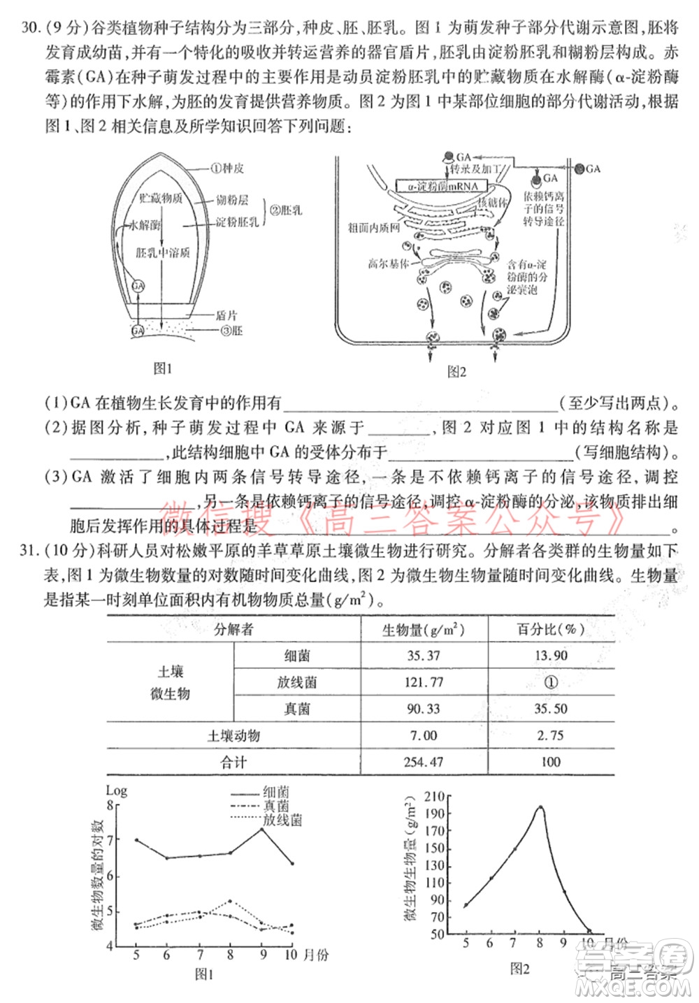 2022屆東北三省三校高三第一次聯(lián)合模擬考試?yán)砜凭C合試題及答案