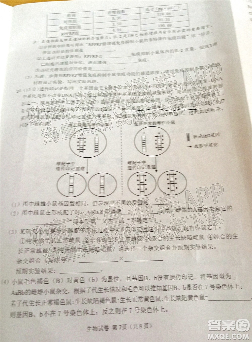 莆田市2022屆高中畢業(yè)班第二次教學質量檢測試卷生物試題及答案